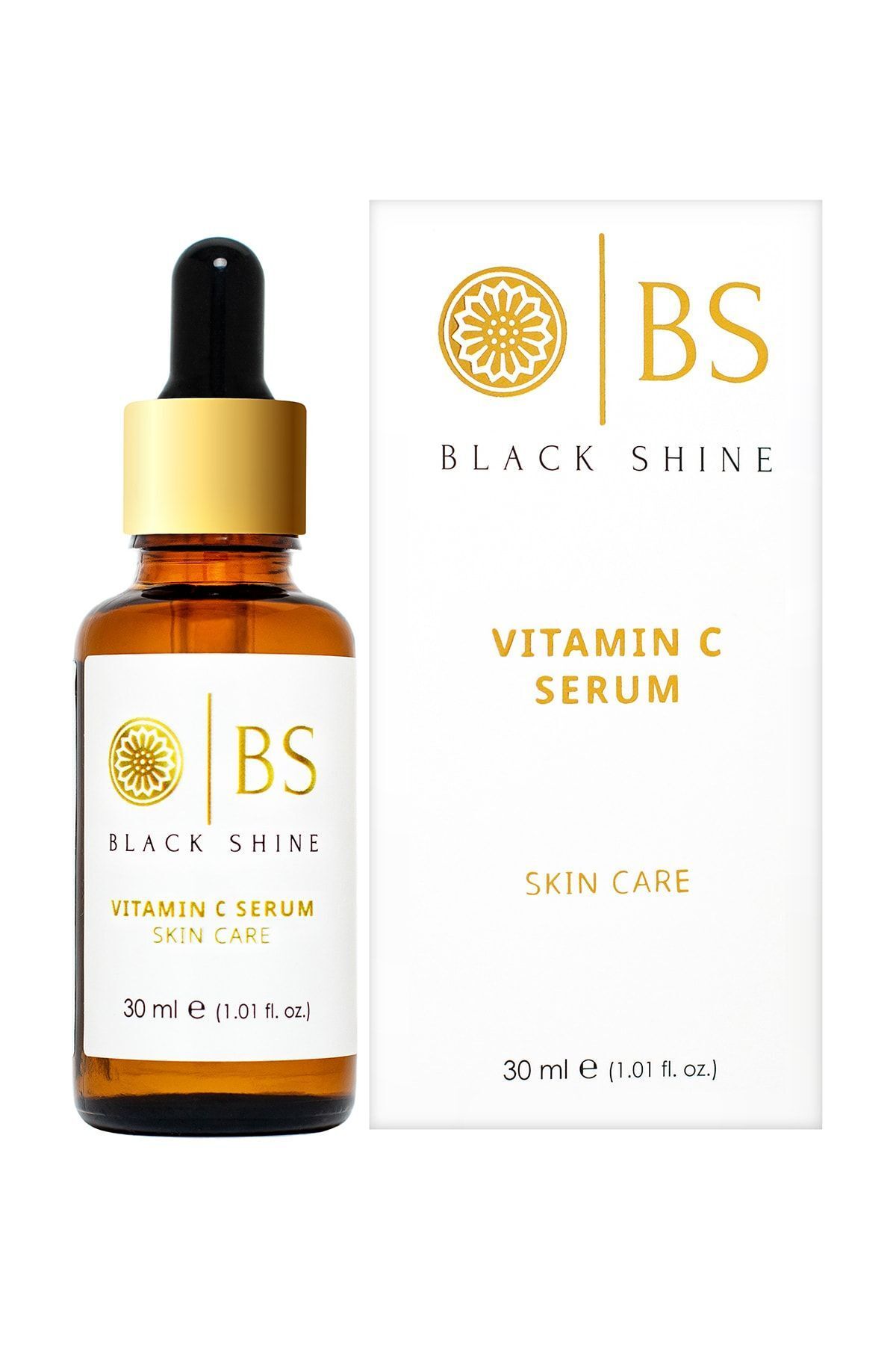 Black Shine Bs Aydinlatici Etkili Parlaklik Veren Kirişiklik Karşiti Set - Kolajen Serum C Vitamini Serum - %20