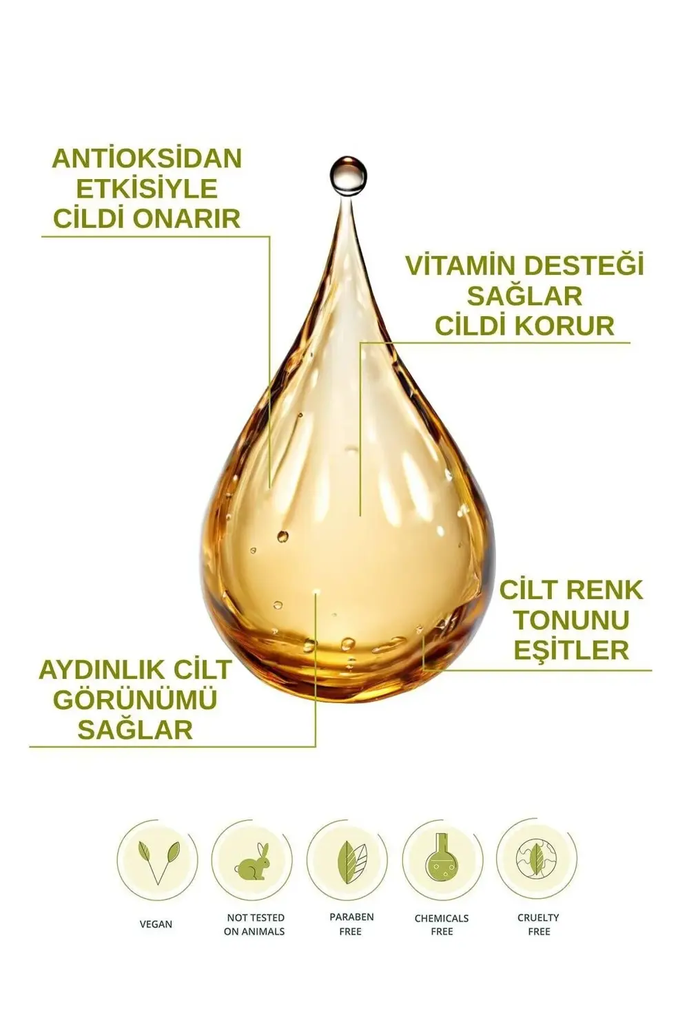 Aydınlatıcı, Renk Tonu Eşitleyen, C Vitamin Cilt Serumu 30ml