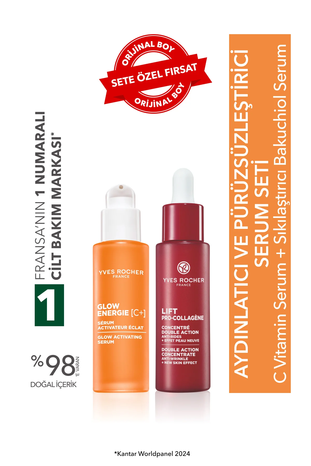 Aydınlatıcı ve Pürüzsüzleştirici Serum Seti-C Vitamin Serum 30ml 