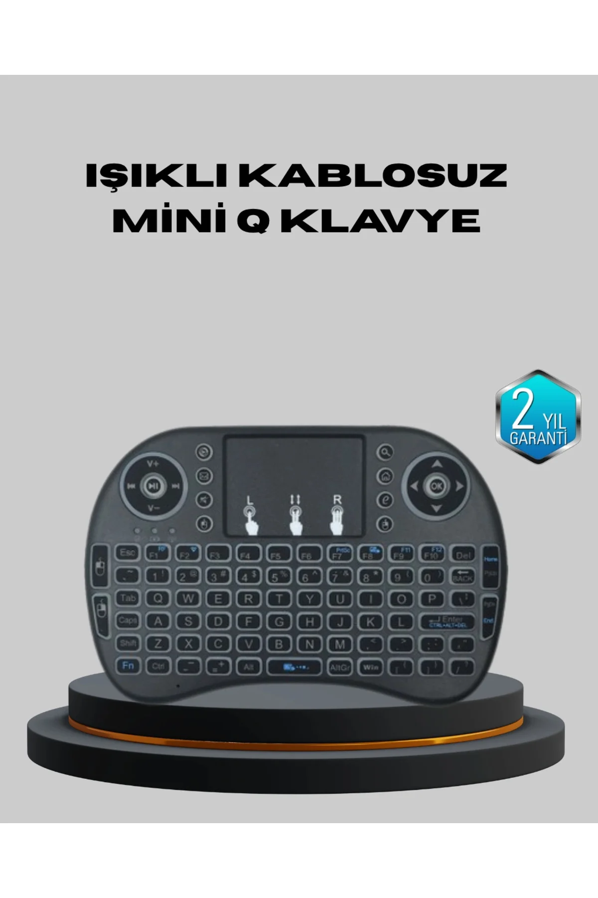 Aydınlatmalı Touchpad’li Q Klavye – Türkçe Karakterli, USB Bağlan