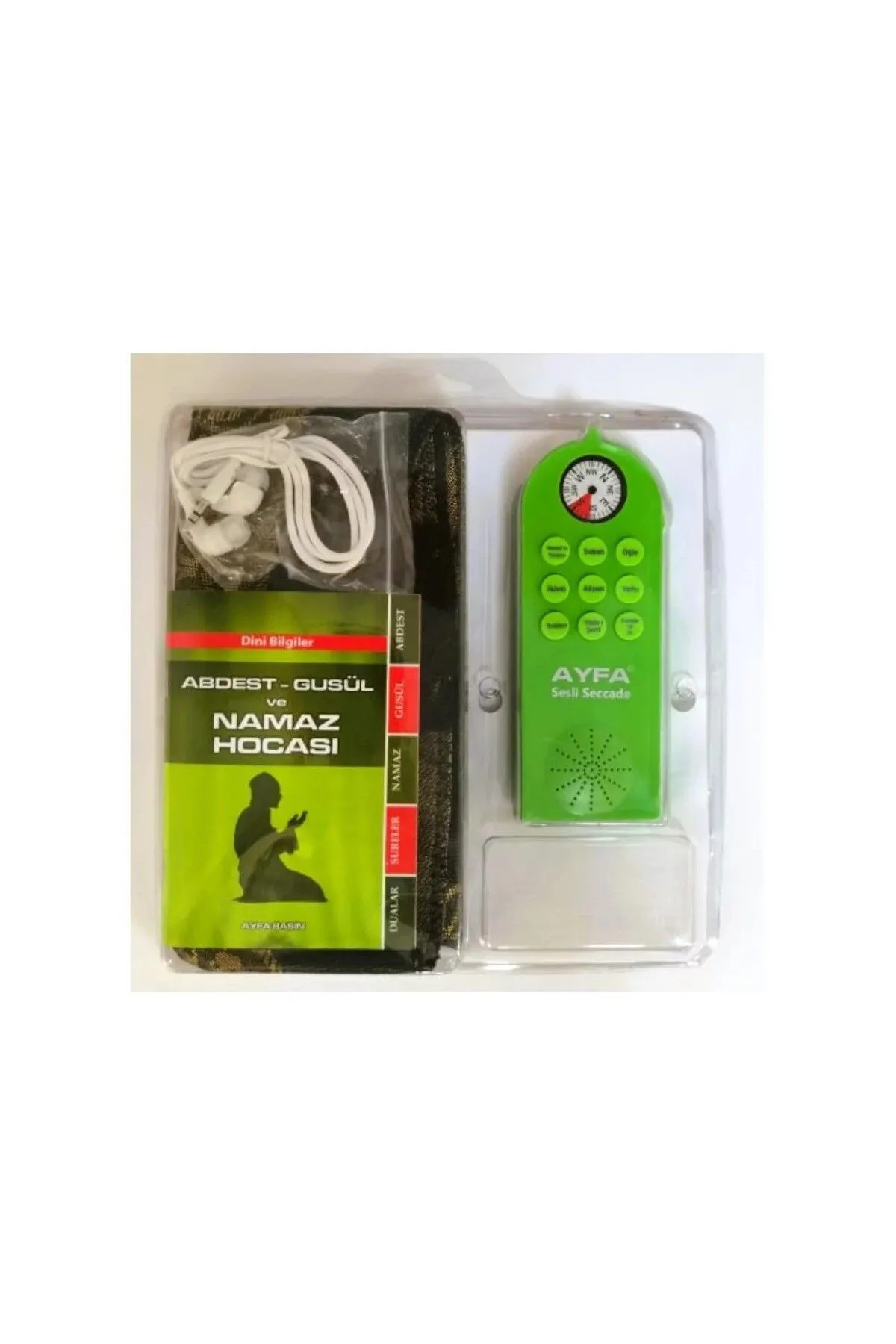 Ayfa Yeşil Renk Sesli Seccade Seti