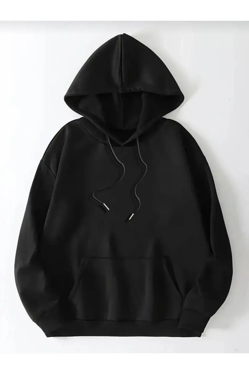 Ayıcık Basılı Oversize Unisex Kapüşonlu Kışlık Kalın Sweatshirt H
