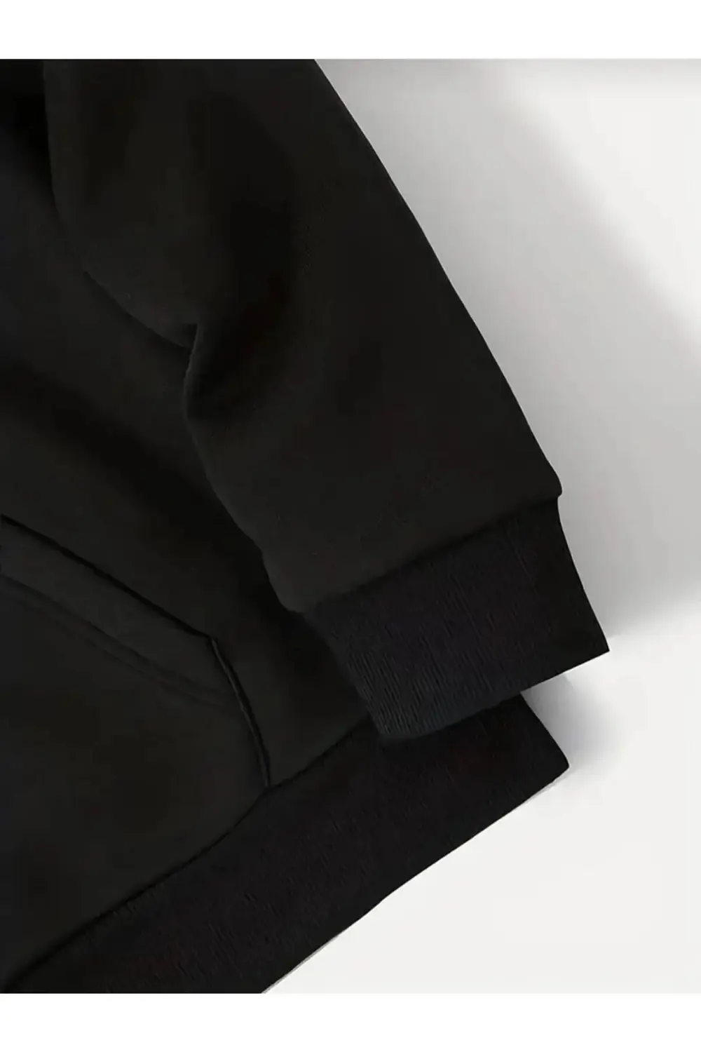 Ayıcık Basılı Oversize Unisex Kapüşonlu Kışlık Kalın Sweatshirt H