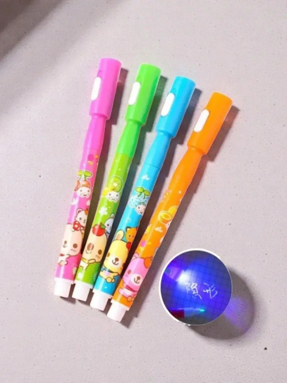 Ayıcık Desenli 48 Adet  Görünmez Işıklı Kalem