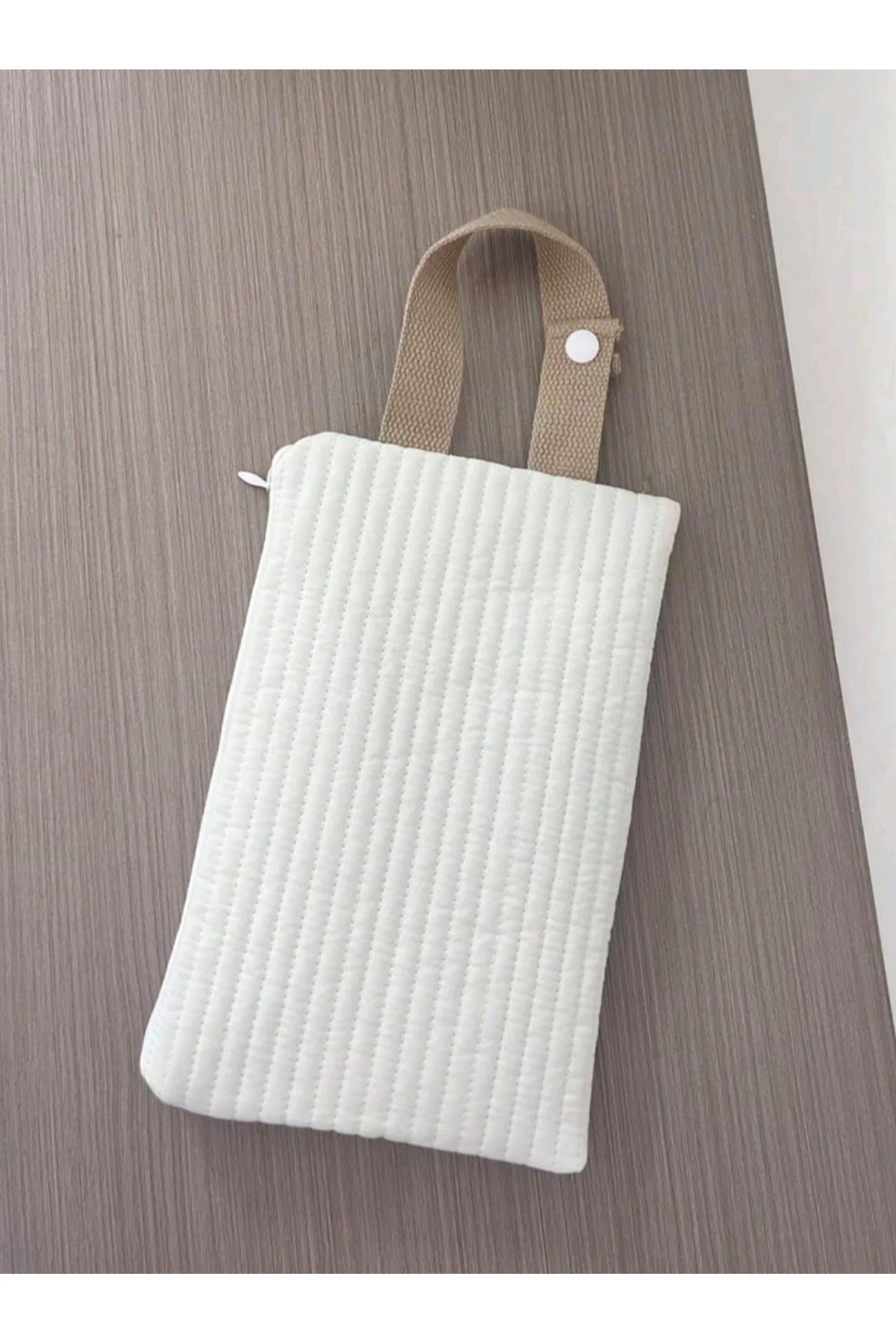 Ayicik Desenli Kumaş Bebek Islak Mendil Çantasi