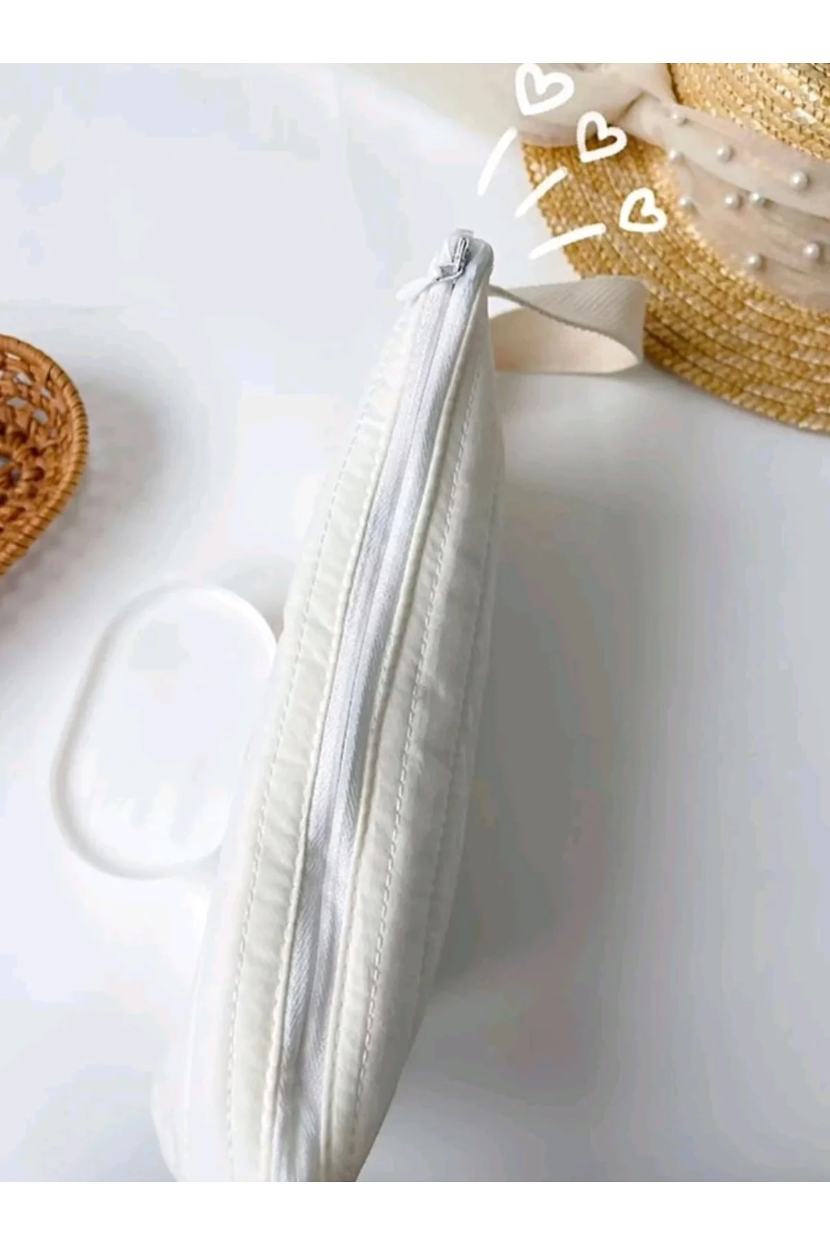 Ayicik Desenli Kumaş Bebek Islak Mendil Çantasi