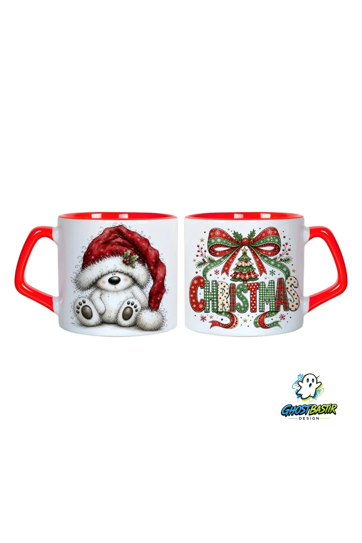 Ayıcıklı Noel | Yılbaşı Kupa Bardak | Tek Adet 0965
