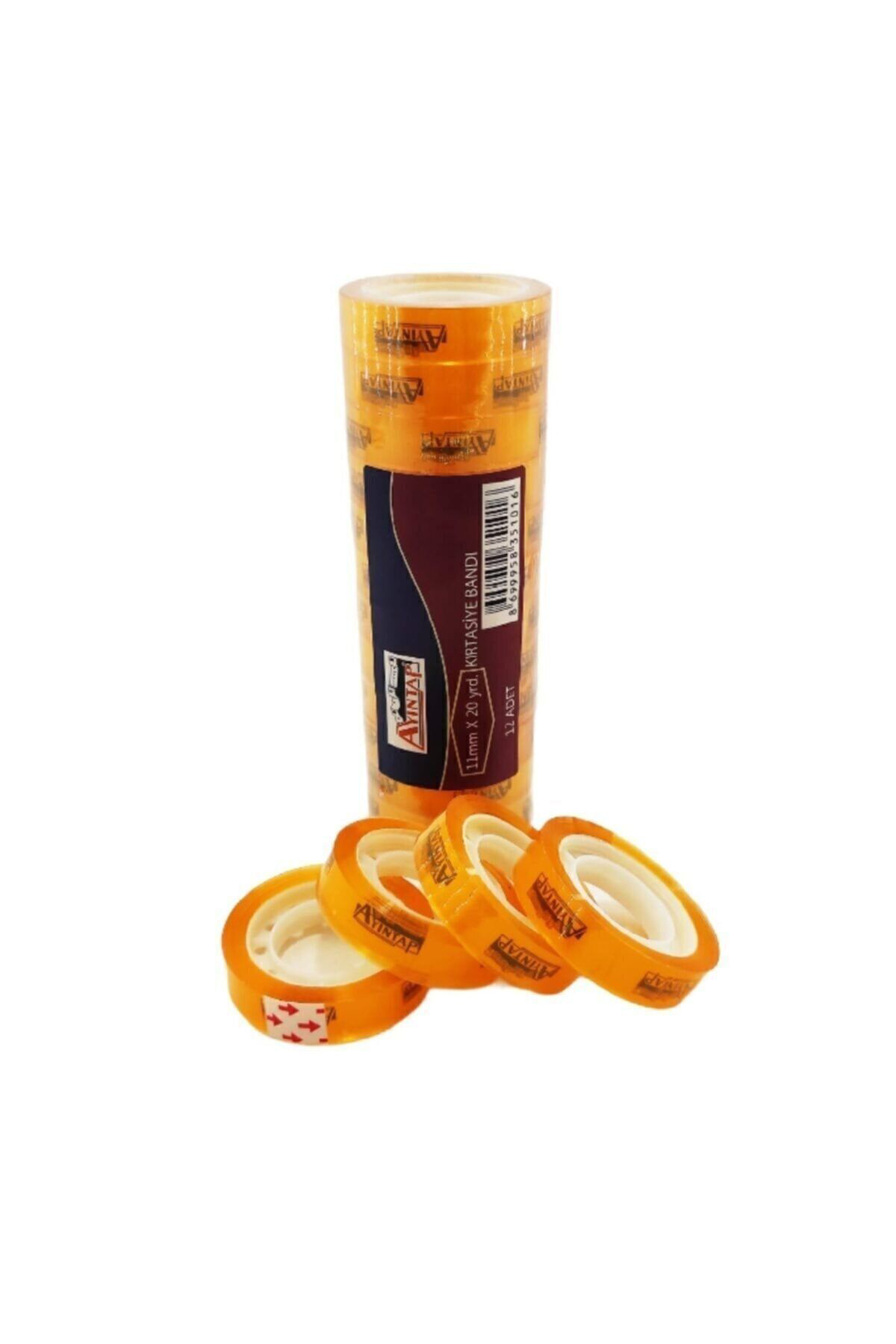 Biotech Ayintap 11 Mm X 20 Yrd. Şeffaf Ofis Para Bandi 12 Li Paket
