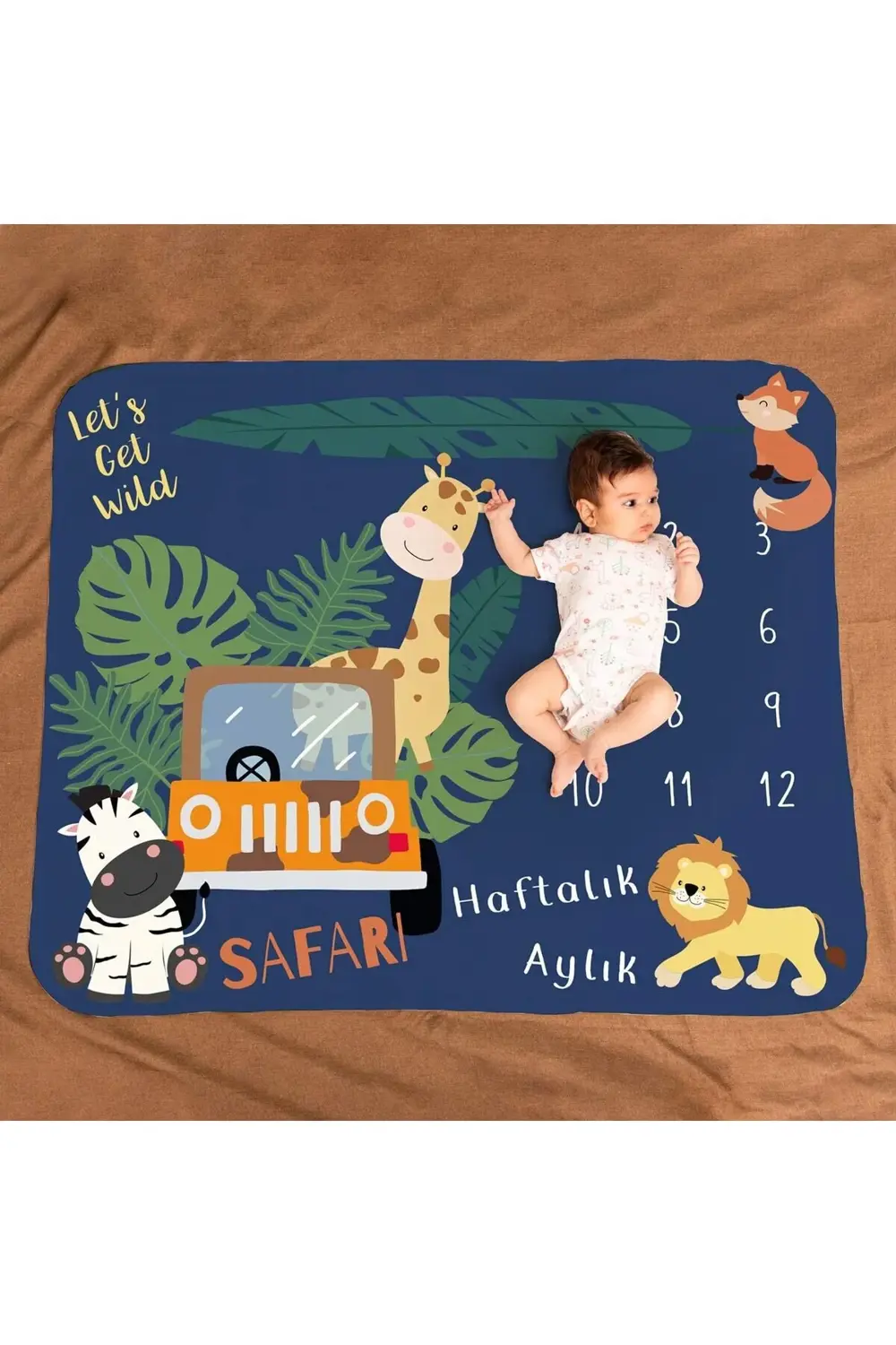Aylık | Haftalık Bebek Hediyesi Fotoğraf Çekim Battaniyesi 118522