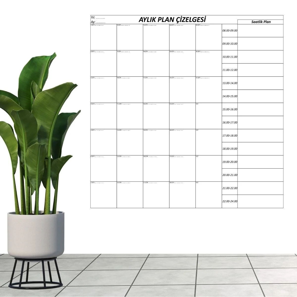 Aylık Planlayıcı Manyetik Duvar Stickerı Takvim Plan Çizelgesi Bx40 Fiyatı, Yorumları ve Özellikleri