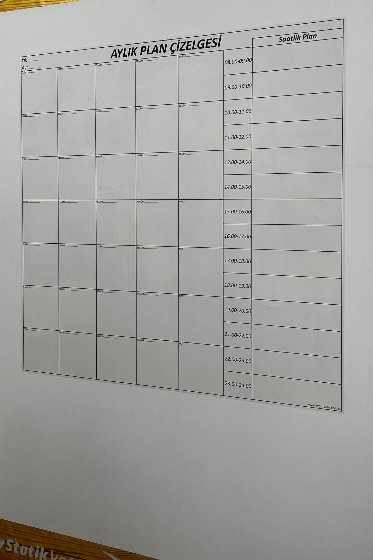 Ok Aksesuar Aylik Planlayici Manyetik Duvar Stickeri Takvim Plan Çizelgesi Go