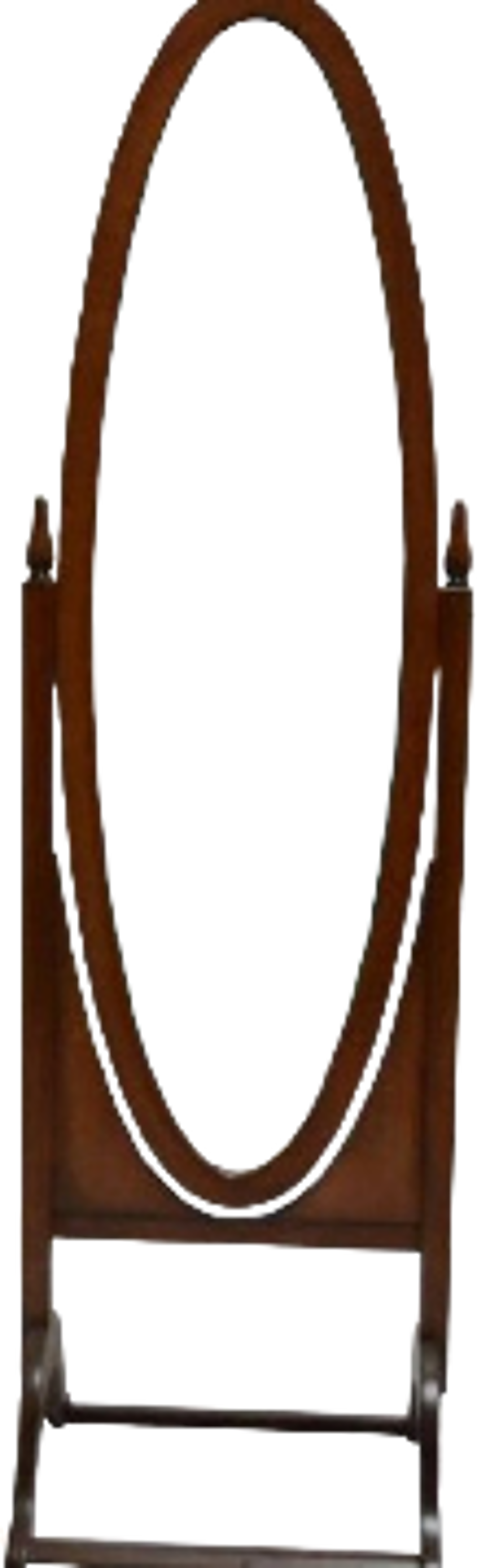 Ayna 13620 Boy Oval Ahşap Kayın Ve MDF iskelet. Parlak Ceviz Lake