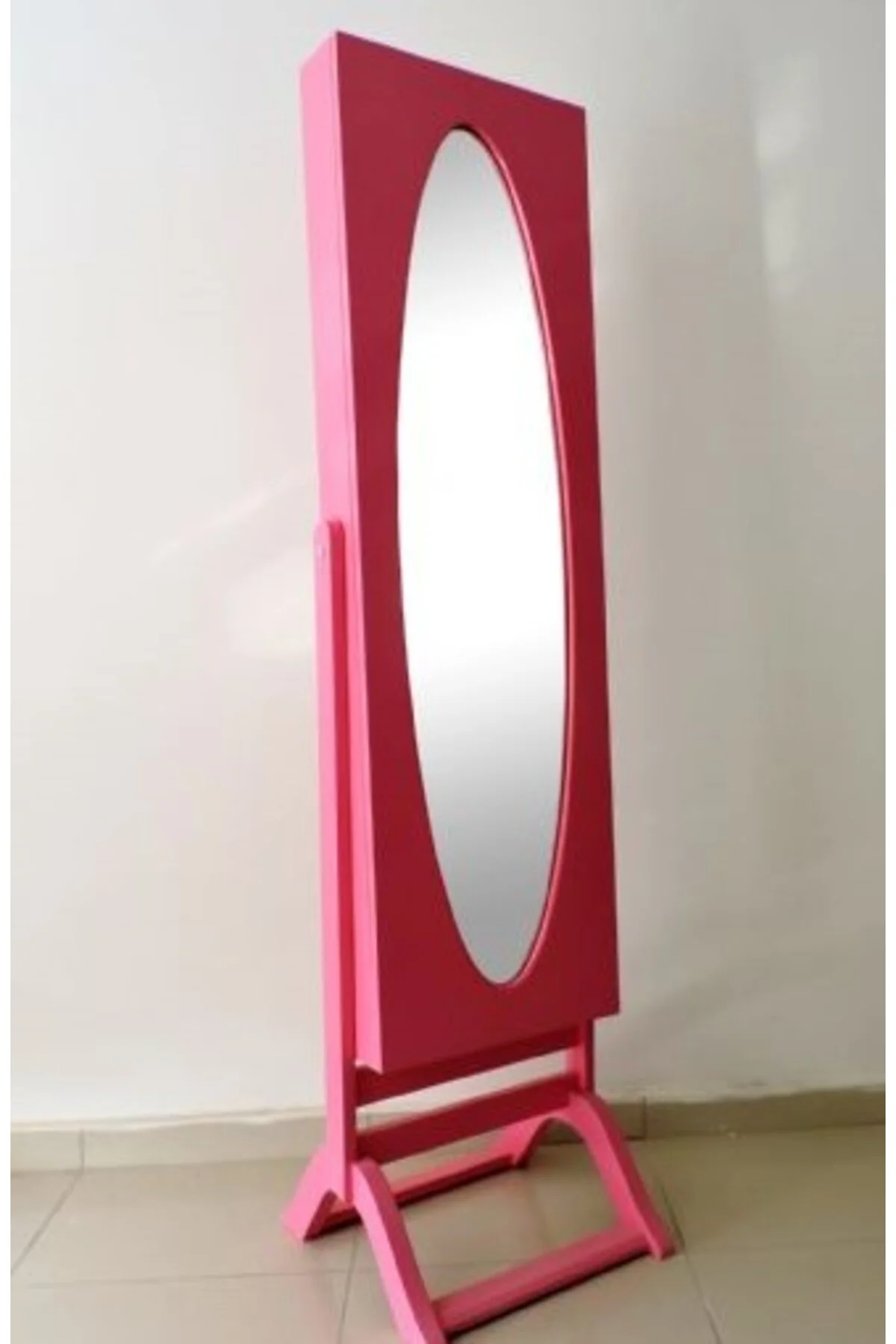 Ayna 13621 Takı Dolabı Boy aynası MDF Parlak PEMBE Lake Natüre Klasik El Yapım Ayna 13621 Takı Dolabı Boy aynası MDF Parlak PEMBE Lake Natüre Klasik El Yapım - Görsel 2