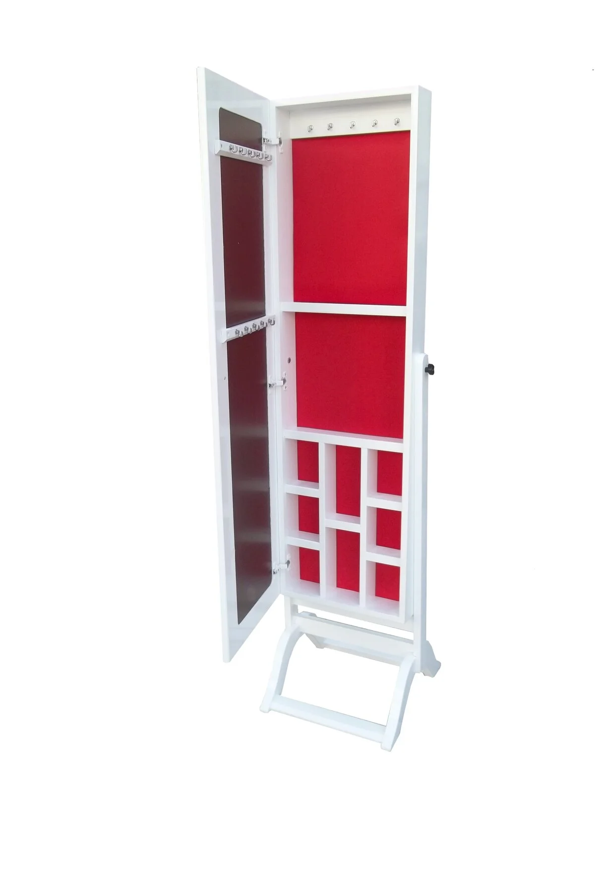 Ayna 13622 Takı Dolabı Boy Ahşap MDF Parlak Beyaz Lake Natüre Klasik El Yapım Ayna 13622 Takı Dolabı Boy Ahşap MDF Parlak Beyaz Lake Natüre Klasik El Yapım - Görsel 3