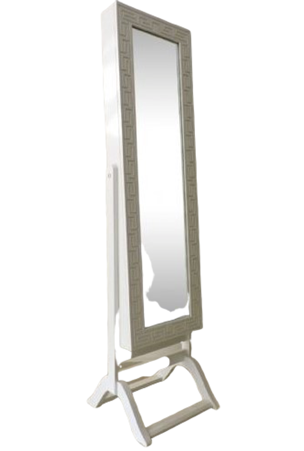 Ayna 13622 Takı Dolabı Boy Ahşap MDF Parlak Beyaz Lake Natüre Kla