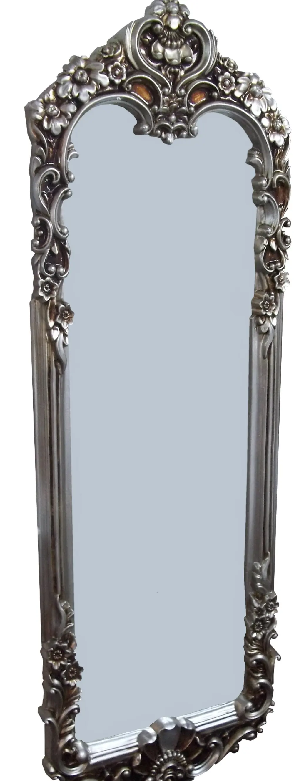 Ayna 13708 Boy OVAL POLYESTER Döküm Oyma Parlak GRİ ESKİTME Boya 