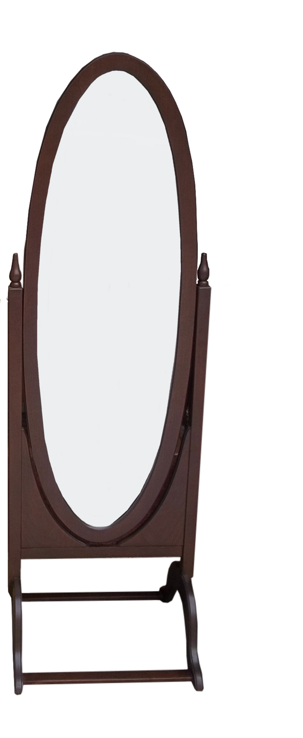 Ayna 17970 Oval Model Ahşap Kayın Ve MDF Parlak Ceviz Lake flotal