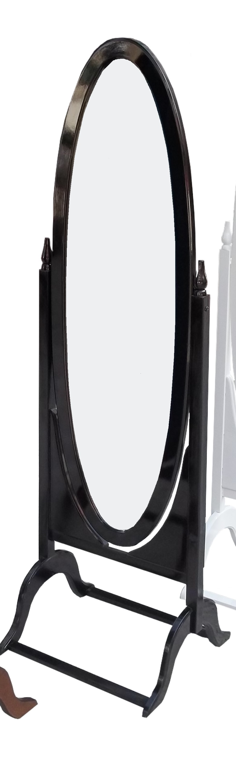 Ayna 17970 Oval Model Ahşap Kayın Ve MDF Parlak Ceviz Lake flotal