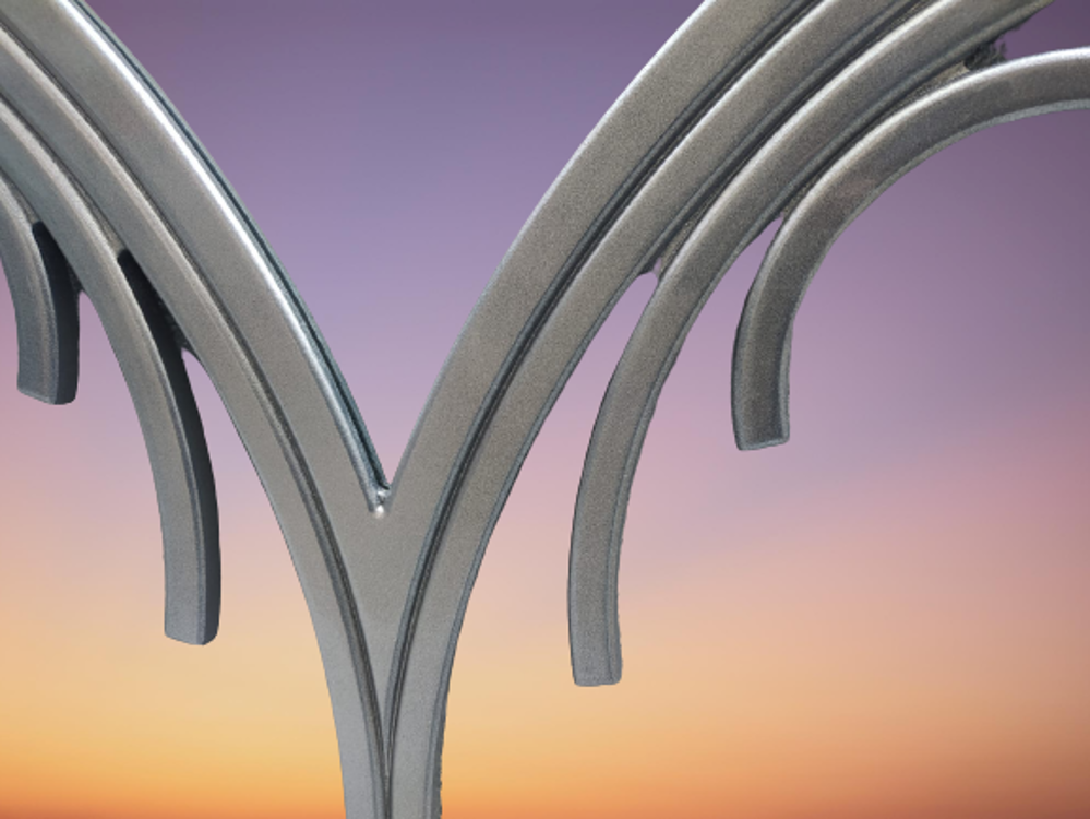 Ayna 18197 Cnc MODEL MDF kesim Modern tarz esteti çizgi gümüş GRİ