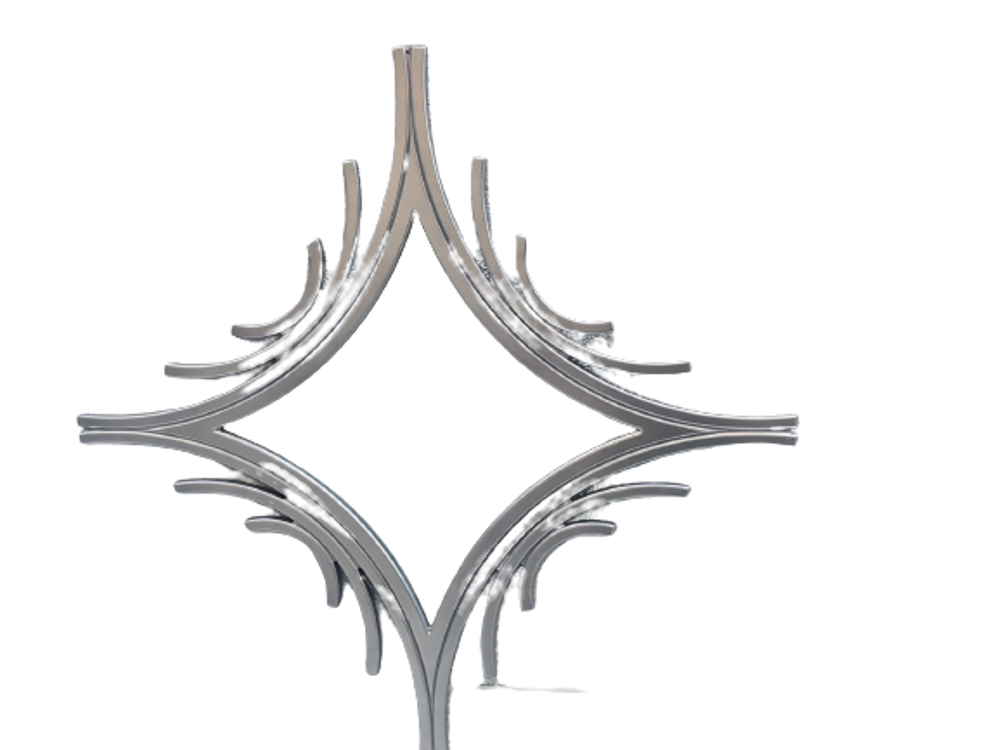 Ayna 18197 Cnc MODEL MDF kesim Modern tarz esteti çizgi gümüş GRİ