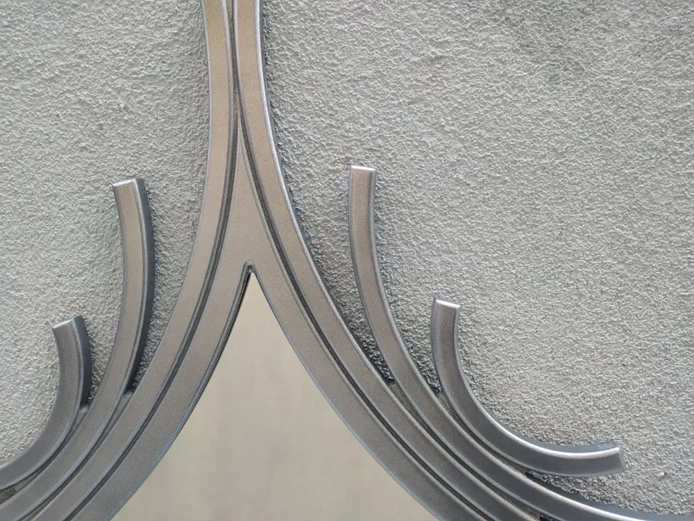 Ayna 18197 Cnc MODEL MDF kesim Modern tarz esteti çizgi gümüş GRİ