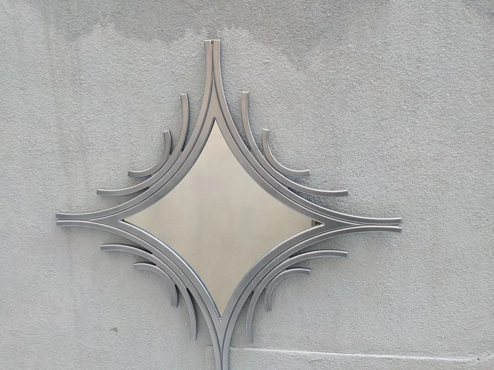 Ayna 18197 Cnc MODEL MDF kesim Modern tarz esteti çizgi gümüş GRİ