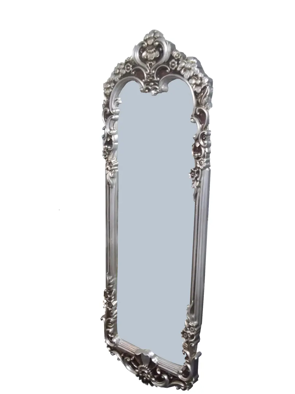 Ayna Boy OVAL 17973 POLYESTER Döküm Oyma Model Parlak GRİ ESKİTME