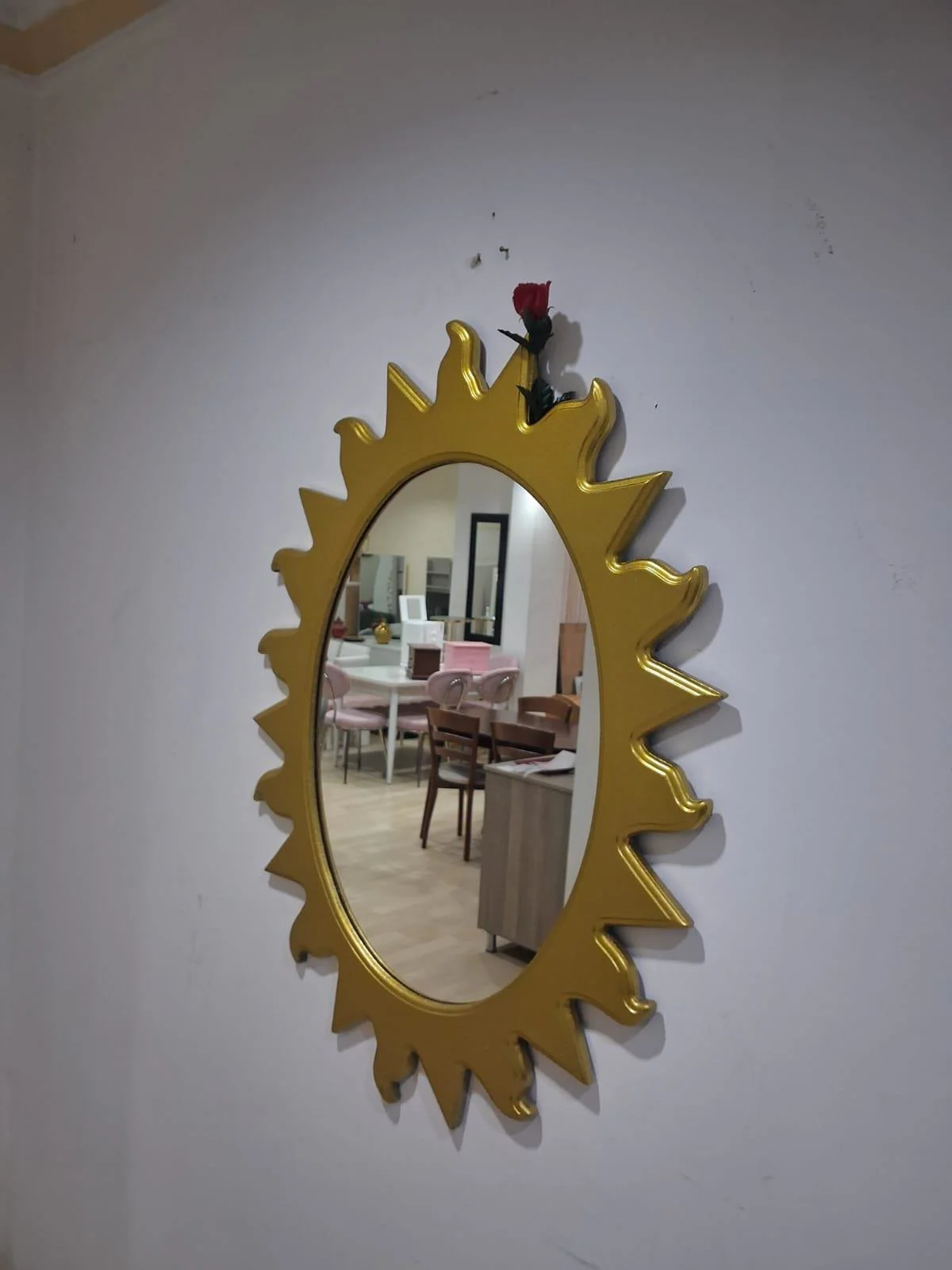 Ayna Güneş 90672 Model Parlak Gold Renk Kayın Torna Kutu Sevk El Ayna Güneş 90672 Model Parlak Gold Renk Kayın Torna Kutu Sevk El