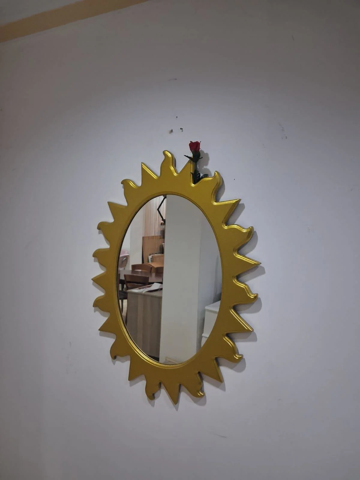 Ayna Güneş 90672 Model Parlak Gold Renk Kayın Torna Kutu Sevk El Ayna Güneş 90672 Model Parlak Gold Renk Kayın Torna Kutu Sevk El
