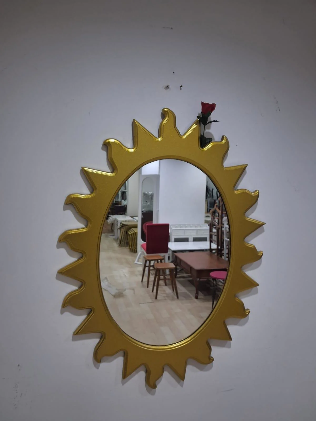Ayna Güneş 90672 Model Parlak Gold Renk Kayın Torna Kutu Sevk El Ayna Güneş 90672 Model Parlak Gold Renk Kayın Torna Kutu Sevk El