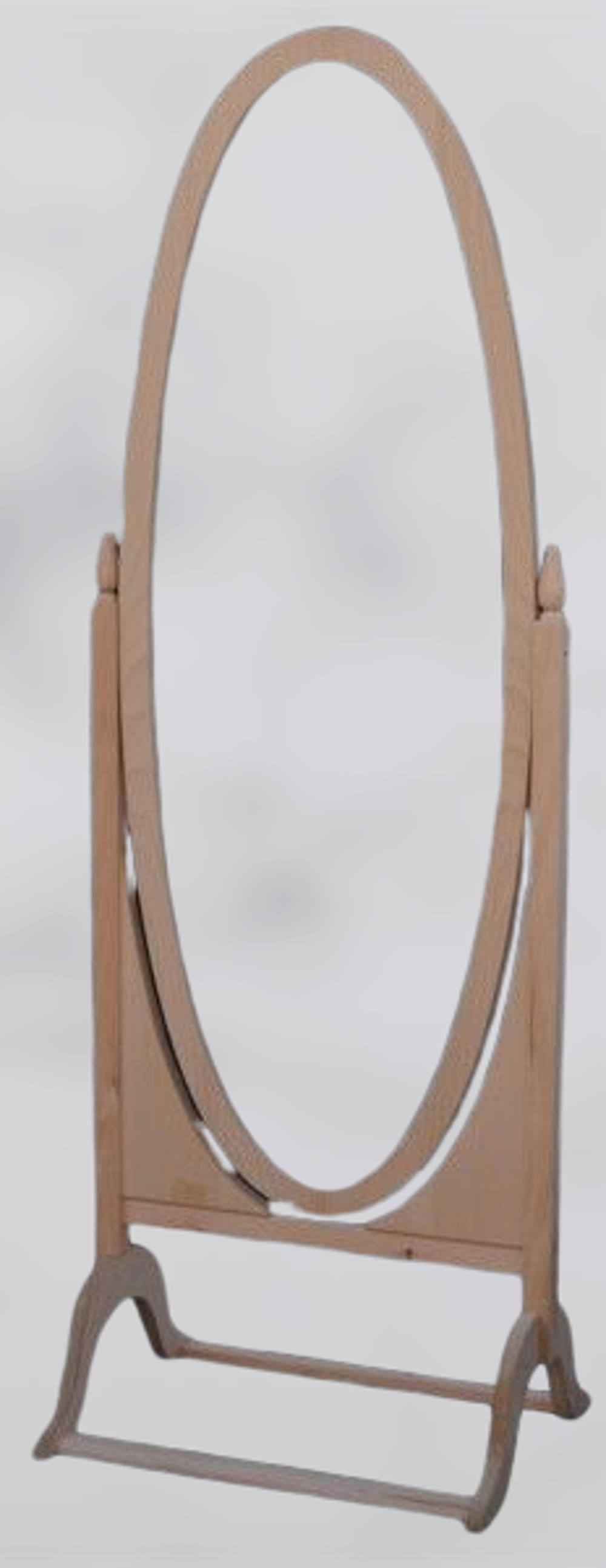 Ayna OVAL 12932 Boy Ahşap Kayın MDF HAM Natüre Klasik Mobilya Kut