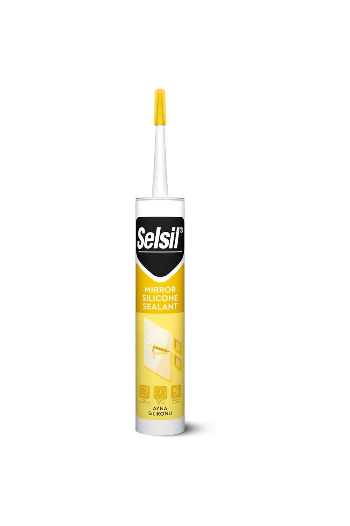 Ayna Silikonu, Şeffaf, 310 Ml