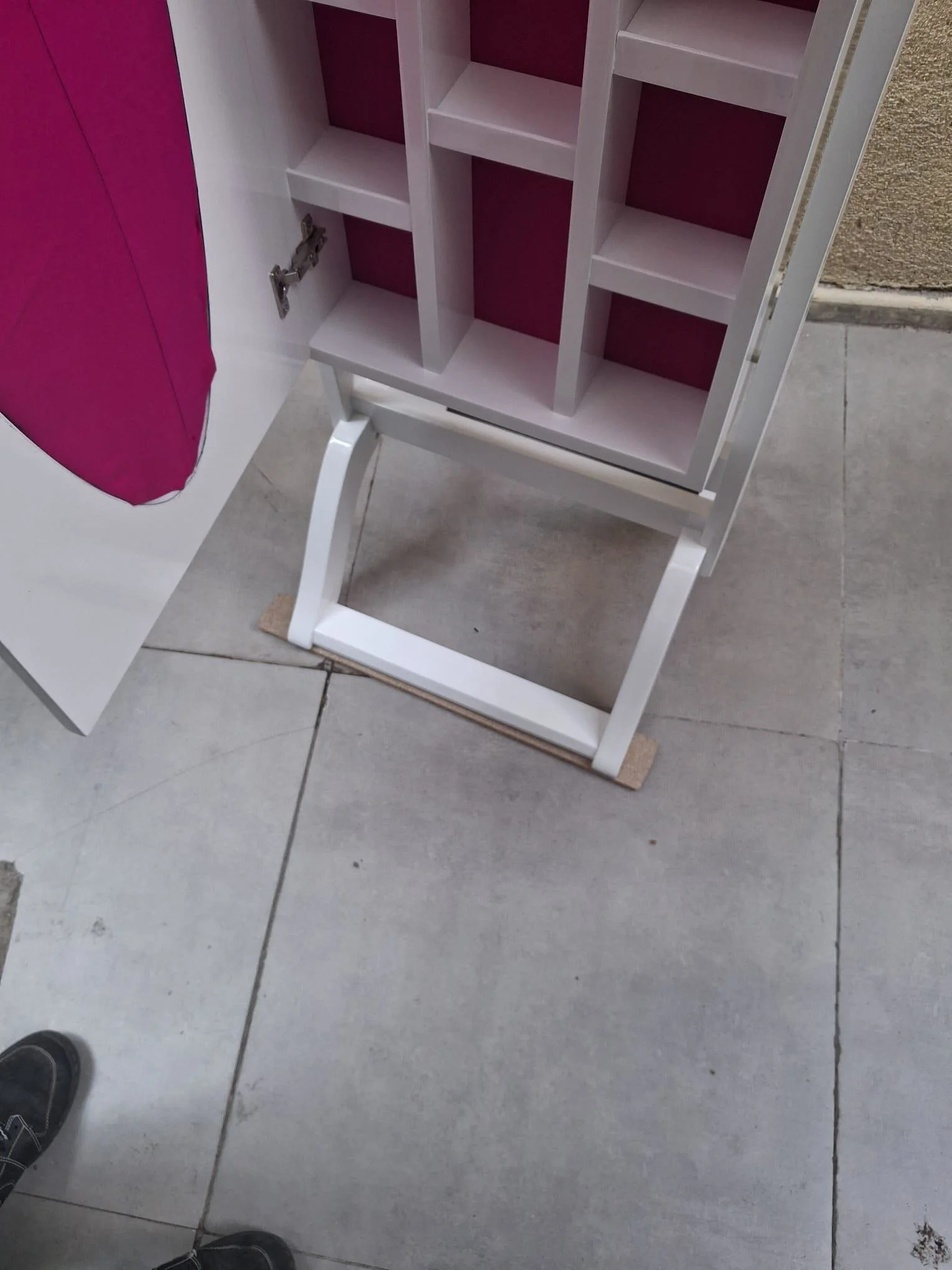 Ayna ST 17711 Takı Dolap Boy Ahşap Kayın-MDF gövde Parlak BEYAZ K