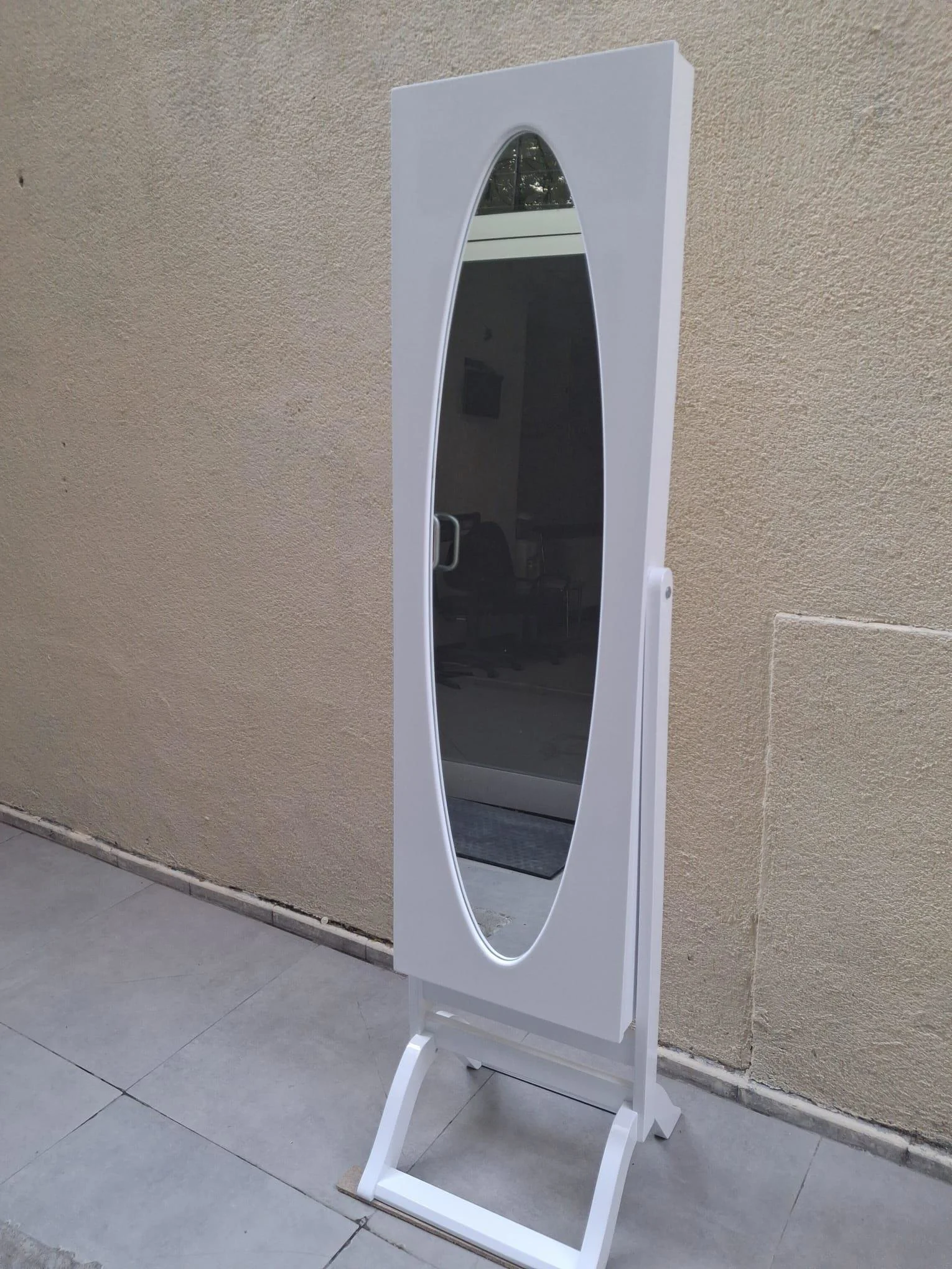 Ayna ST 17711 Takı Dolap Boy Ahşap Kayın-MDF gövde Parlak BEYAZ K