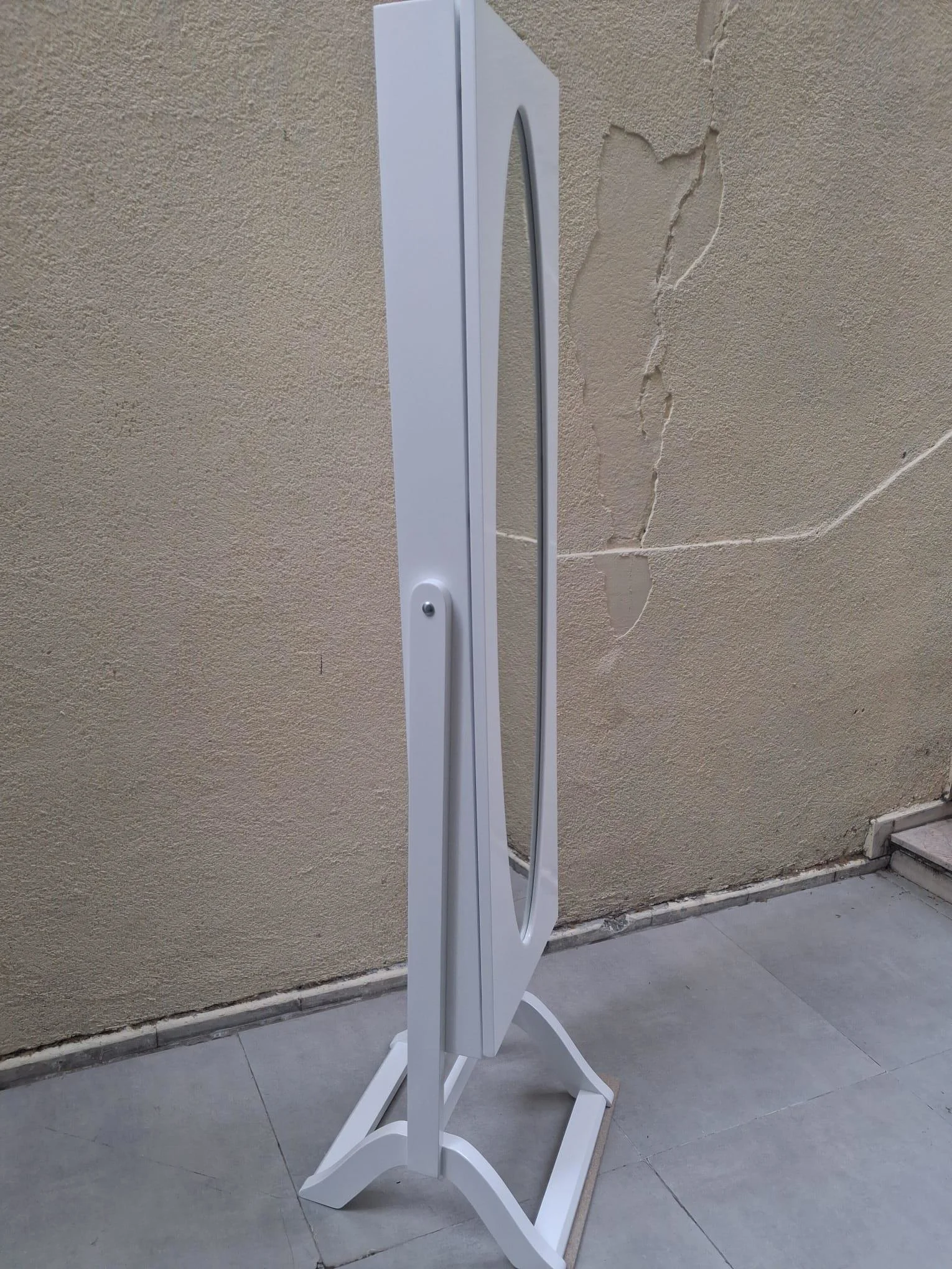 Ayna ST 17711 Takı Dolap Boy Ahşap Kayın-MDF gövde Parlak BEYAZ K