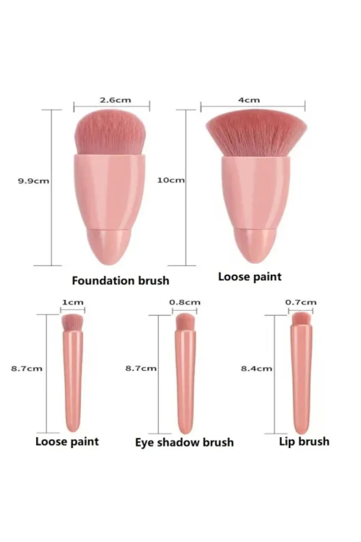 Belle Aynalı Makyaj Fırçası Seti