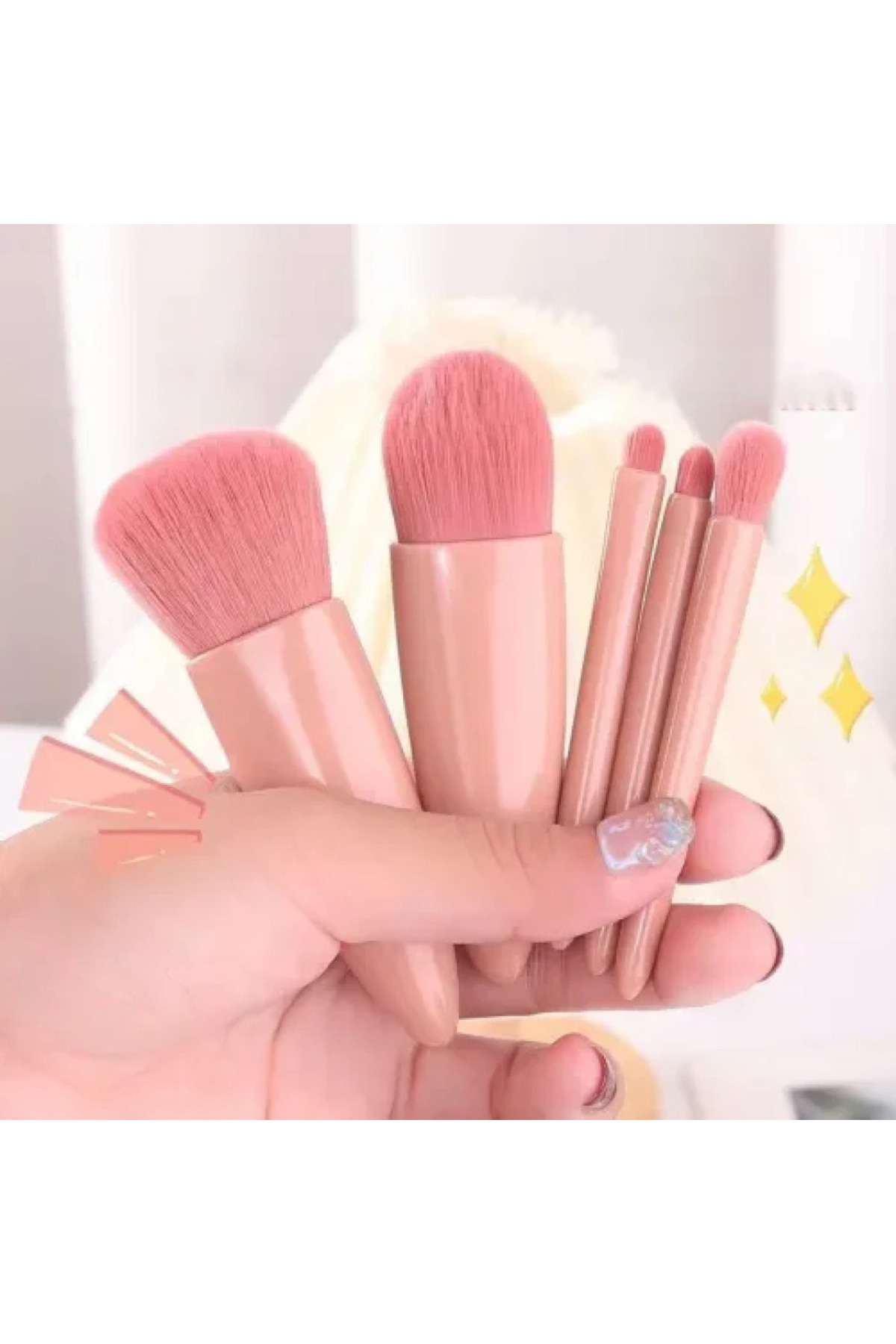 Belle Aynalı Makyaj Fırçası Seti