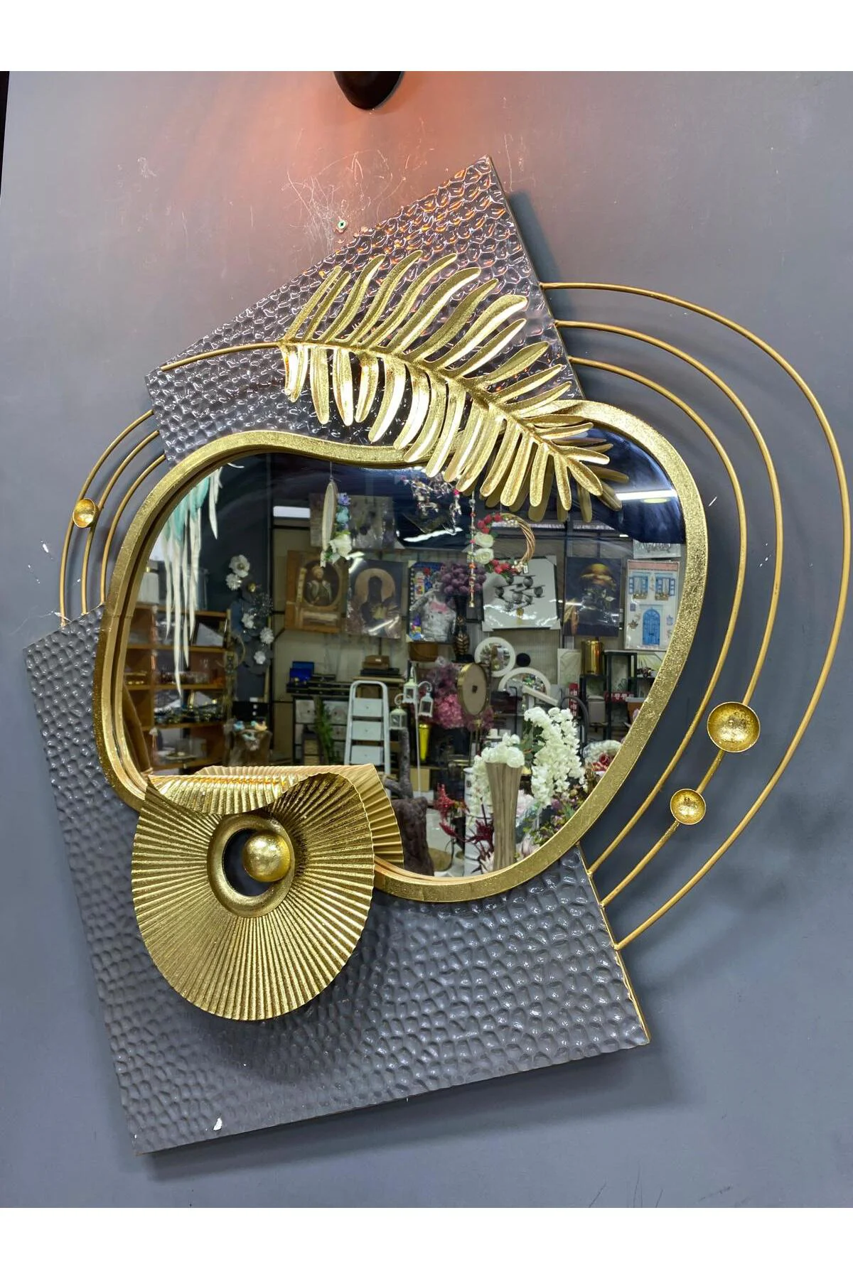 Aynalı Metal Modern Duvar Dekoru