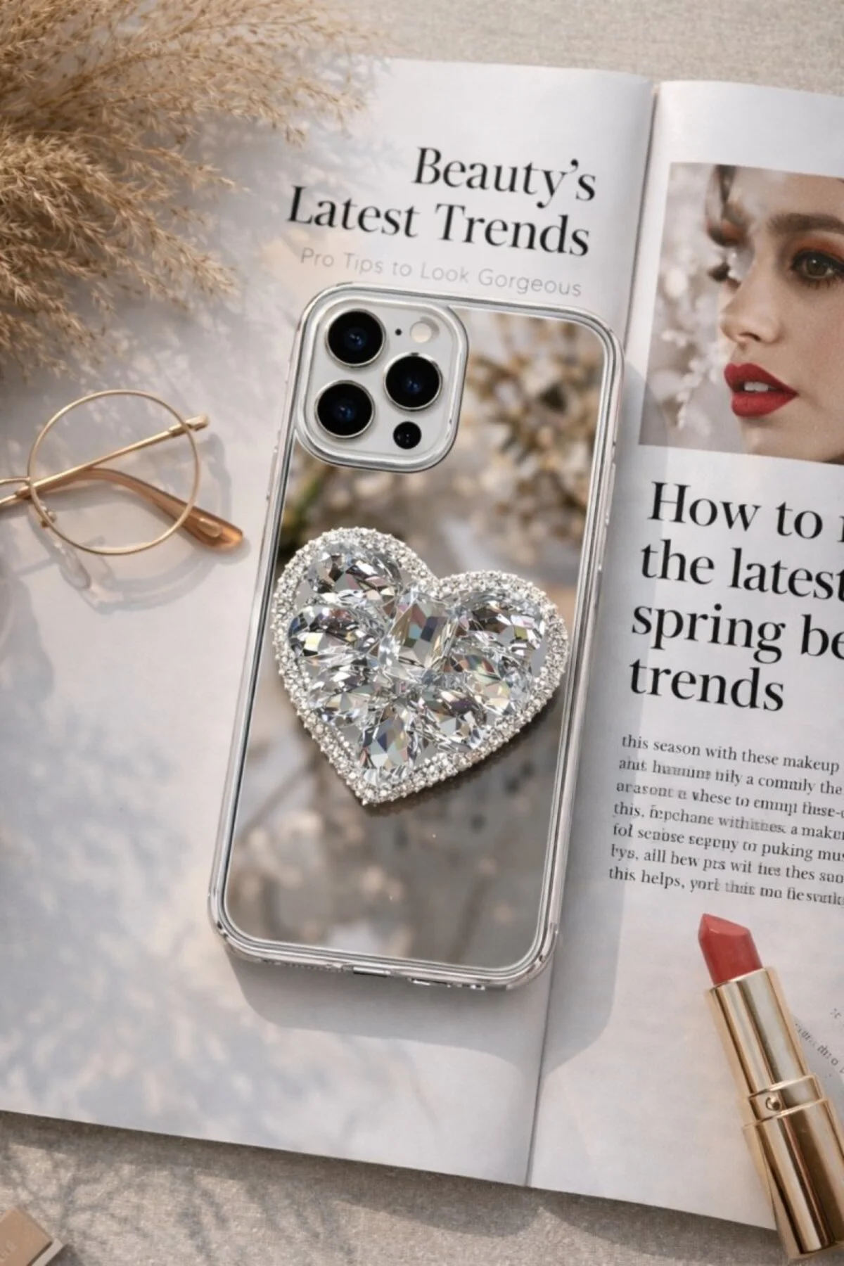 Aynalı Taşlı Popsocketli Kılıf iPhone 15 Pro Aynalı Taşlı Popsocketli Kılıf iPhone 15 Pro