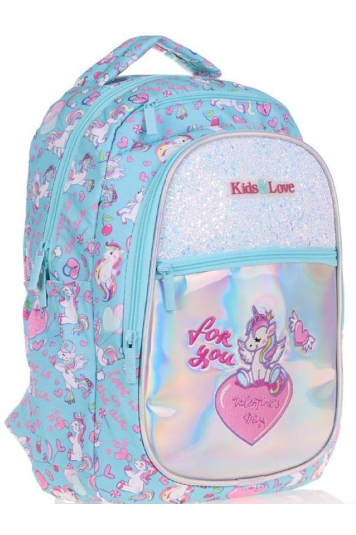 Kaukko Aynalı Taşlı Unicorn Sırt Çantası