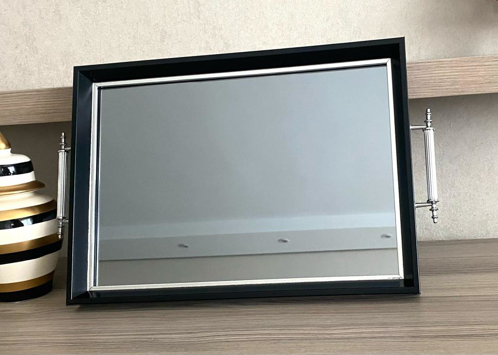 Mirsa Global Aynalı Tepsi,Lüks Çay Tepsisi,Sunum Tepsisi,Nişan Tepsisi,Çay Kah