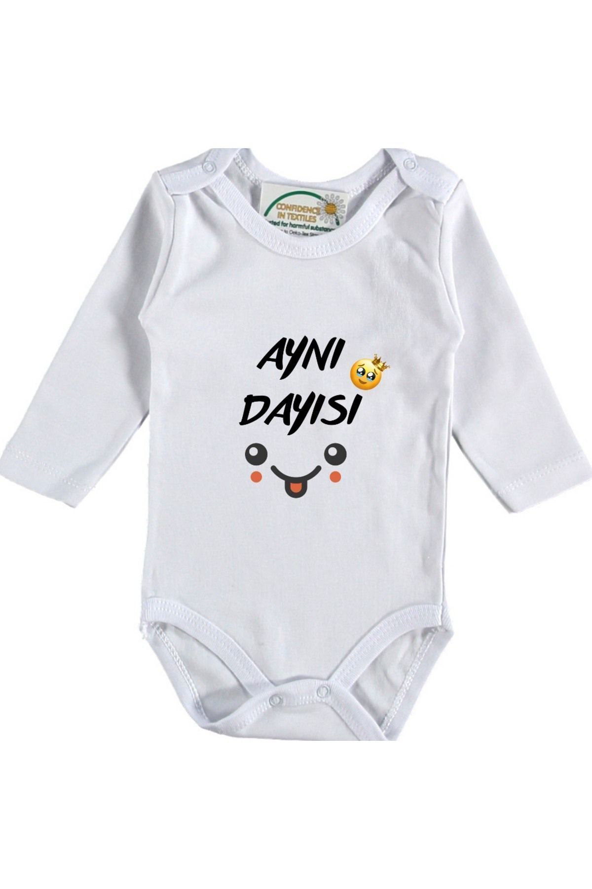 Aynı Dayısı Yazılı Bebek Zıbın