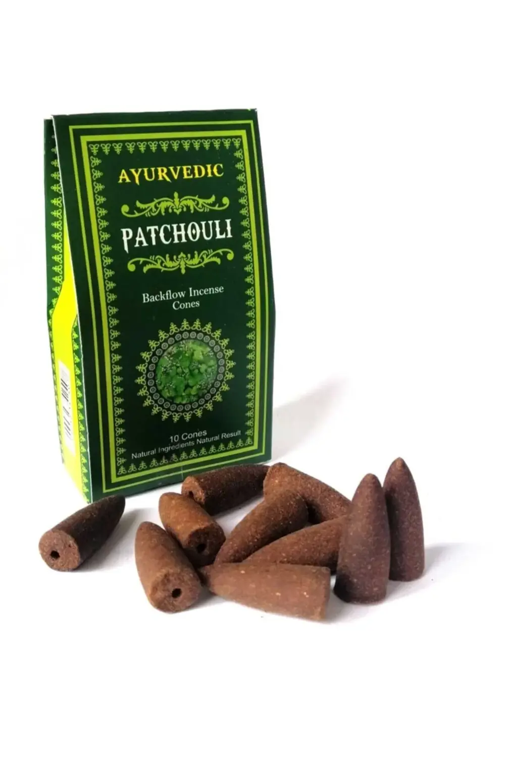 Ayurvedic Konik ( Geri Akış ) Tütsü Patchoulı Aromalı ( 10 Adet )