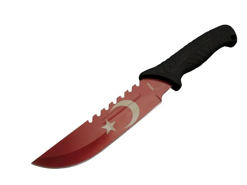 Ayyıldız Mf033 Rd Kırmızı Av Bıçağı 31cm - Testere Detaylı Bıçak, Ayyıldız Mf033 Rd Kırmızı Av Bıçağı 31cm - Testere Detaylı Bıçak,
