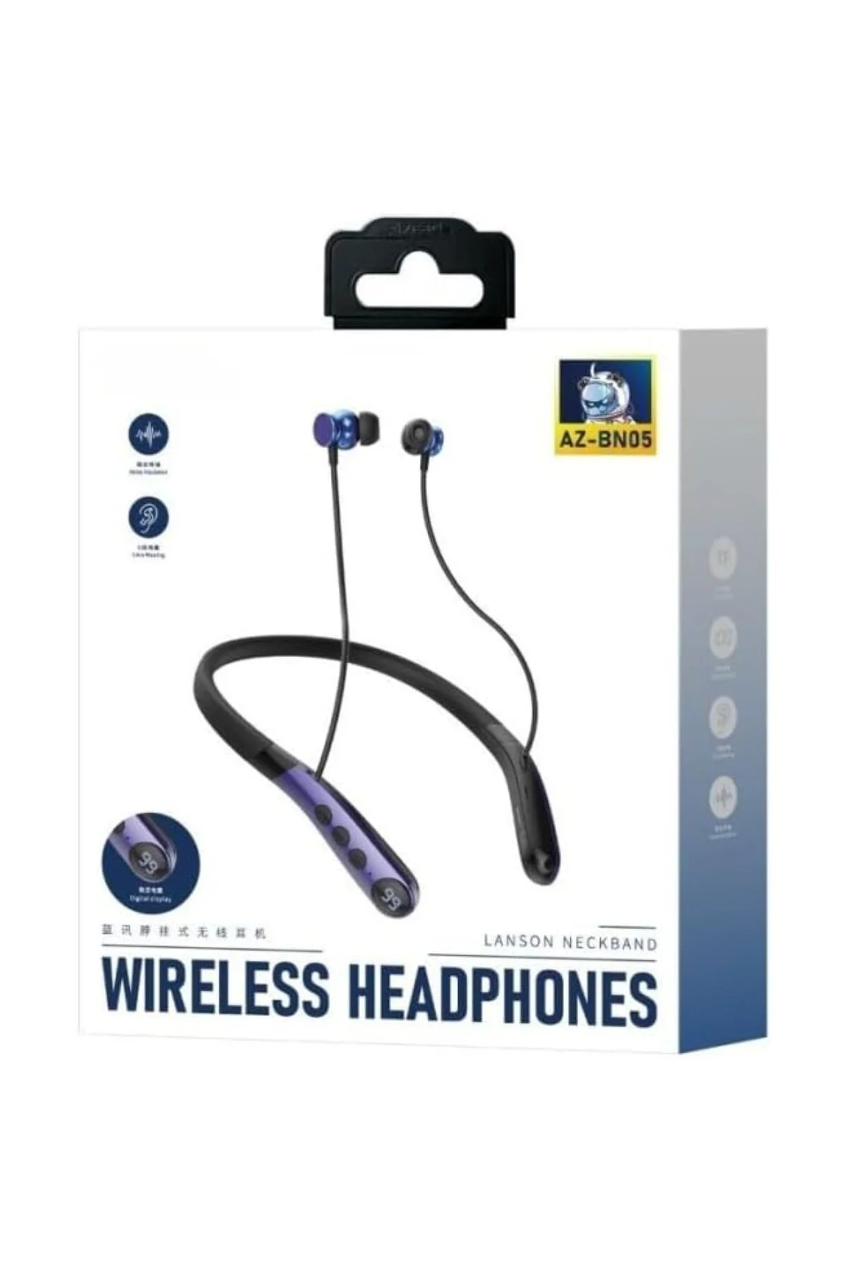 AZ-BN05 Boyun Askılı Bluetooth Kulaklık (400mah, 60 saat bekleme)