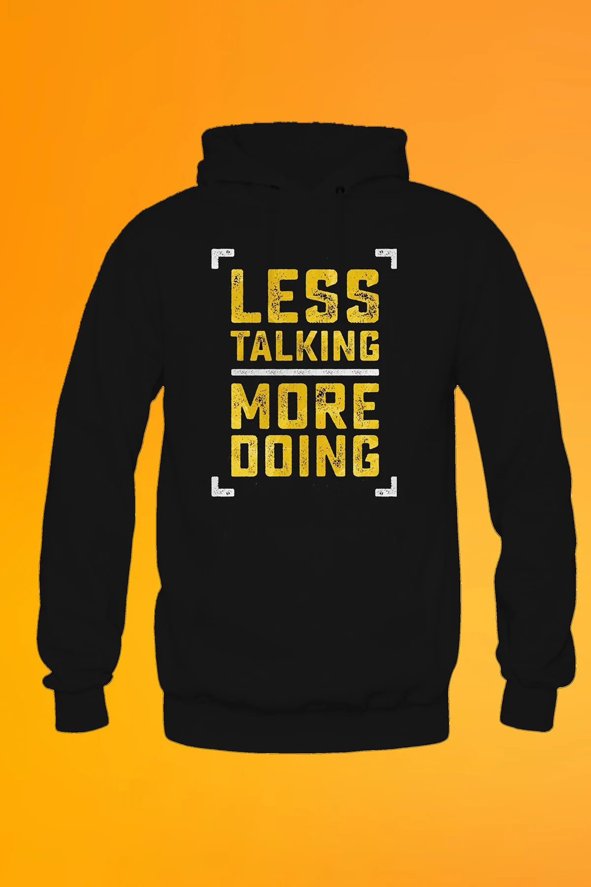 Az Laf Çok İş Yazılı Siyah Unisex Kapüşonlu Sweatshirt Hoodie