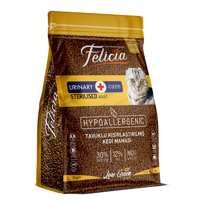 Felicia Az Tahilli Sterilised Tavuklu Hypoallergenic Kedi Mamasi 1 Kg