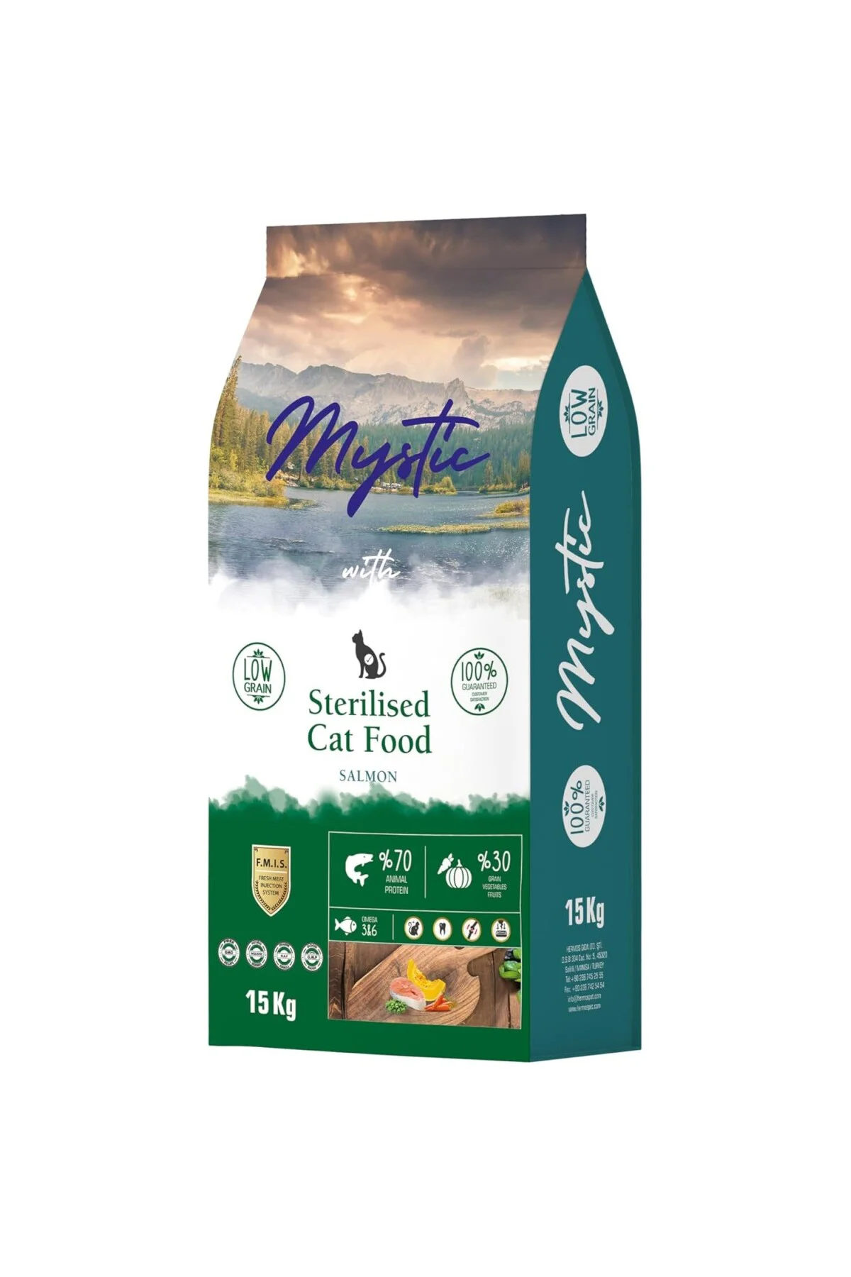 Az Tahıllı Yetişkin Kedi Maması Steril Somonlu 15 KG