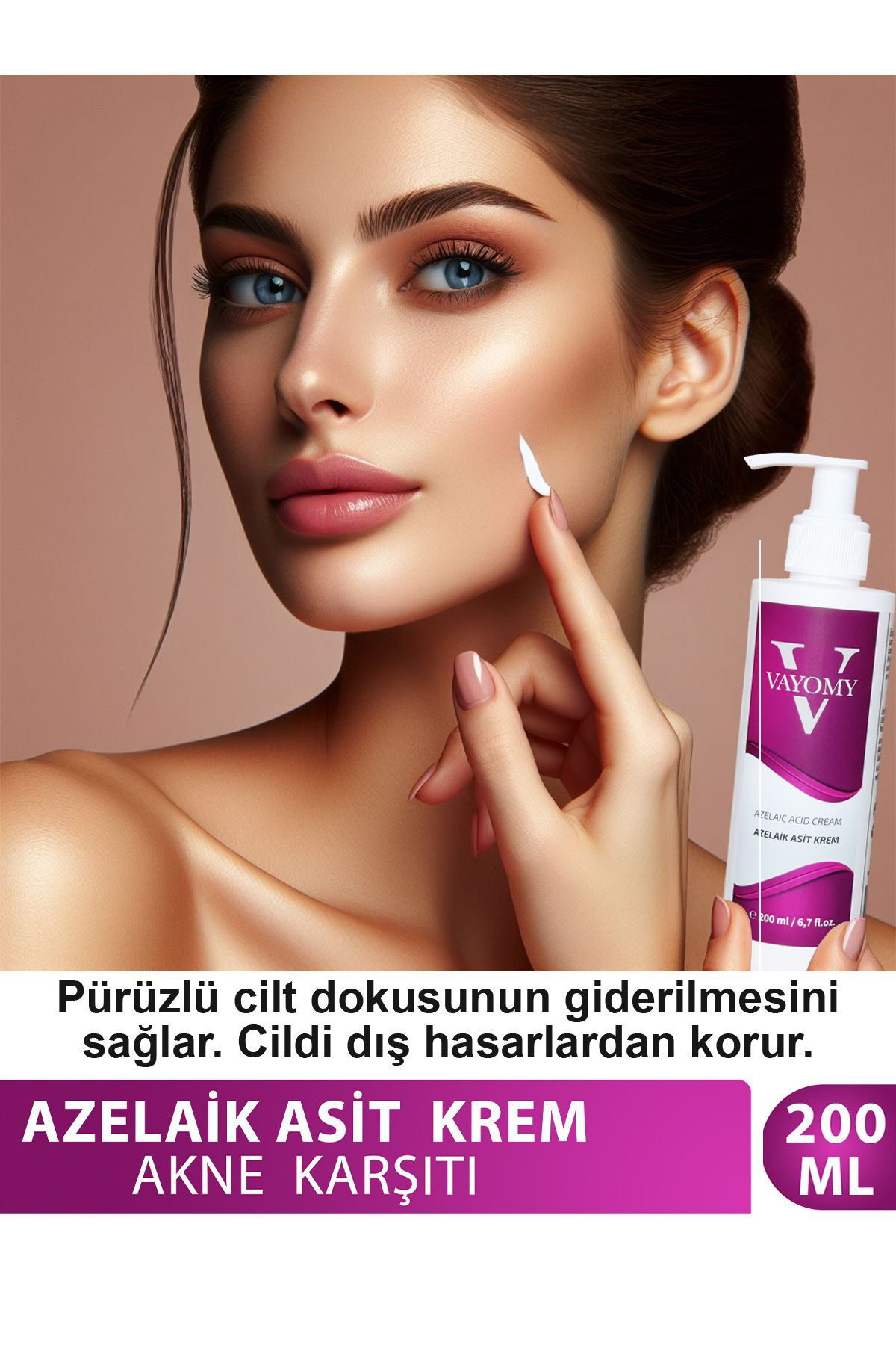 Azelaik Asit Krem Akne Karşıtı Bakım Kremi 200mL