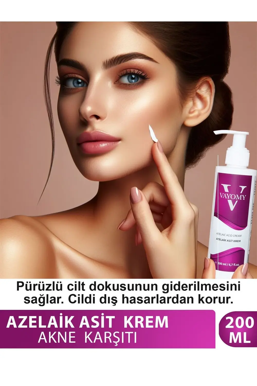 Azelaik Asit Krem Akne Karşıtı Bakım Kremi 200mL